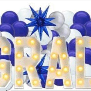 Grad Marquee with Balloons